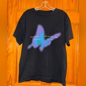 Post Malone Twelve Carat Tour T Shirt Black Graphic Tee Size Large